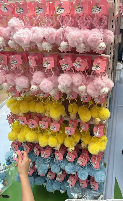 ChiiKawa X Miniso | ChiiKawa Hachiware Usagi Flower Fairy Light Pom Keychain - Kawaii Doll Keychain  WinnieTheBirds Toy Shop