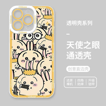 Japanese Cartoon ChiiKawa Full Sceen | Chiikawa Hachiware Usagi Momonga Kurimanju - iPhone Case PLUS SE2 XS XR X 11 12 13 14 15 16 16e 17 17e Pro Promax 12mini 13mini
