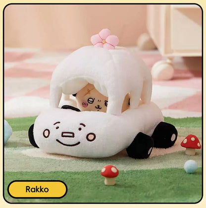 ChiiKawa X Miniso | Rakko with Car Plush Doll - Kawaii Doll Plush Cute Doll Decoration  WinnieTheBirds Toy Shop