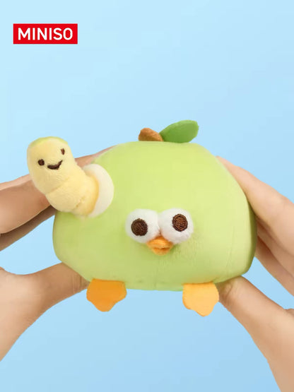 Lovely Chicken Fat Dundun Plush Doll Keychain | Vegipet Green Apple Chick - Children Gift Animal Mini Plush Doll