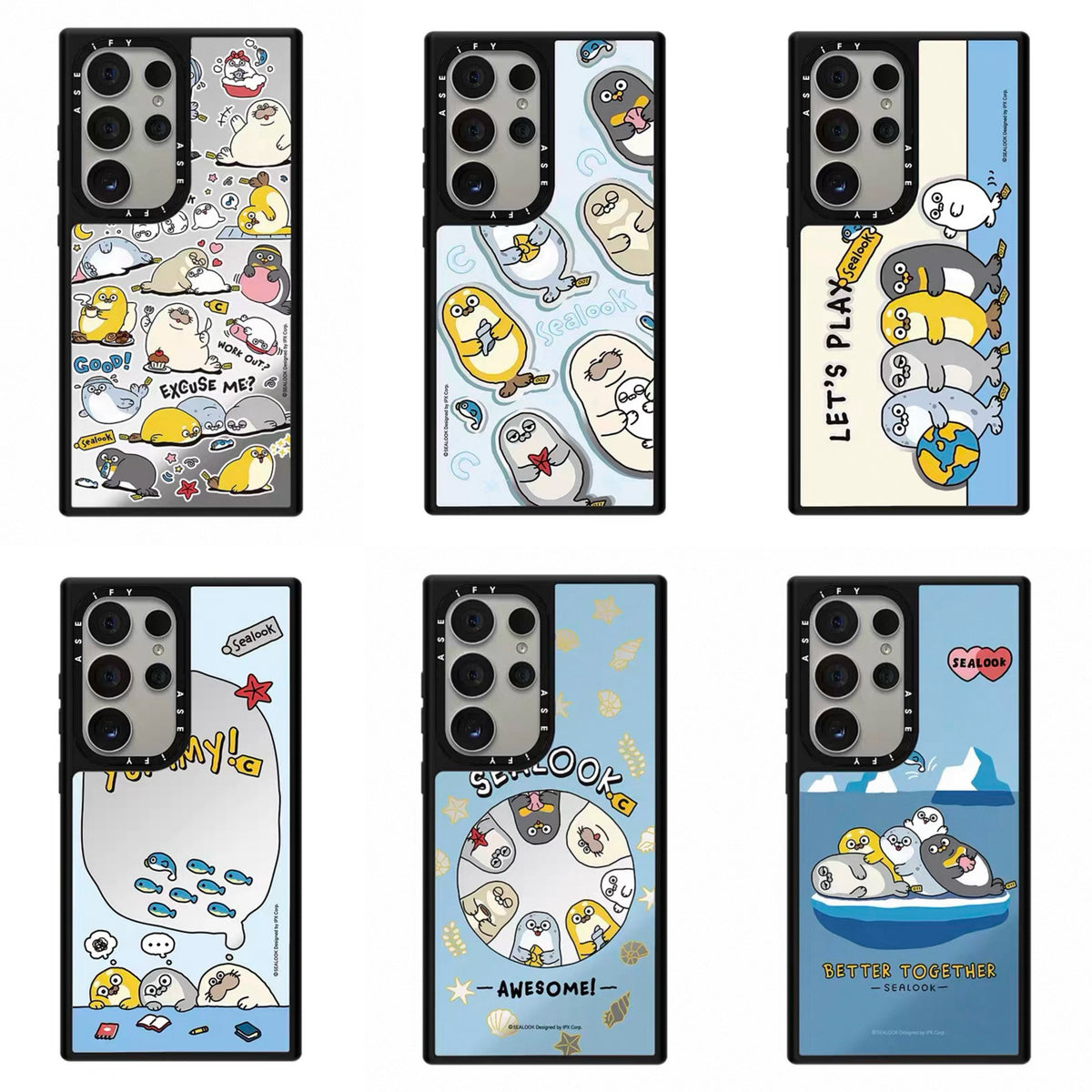 Lovely Seal Sealook Mirror Phone Case | Part2 Daily in Polar Ocean 6 Styles - Phone Case Samsung Galaxy S26 S25 S24 S23 Ultra