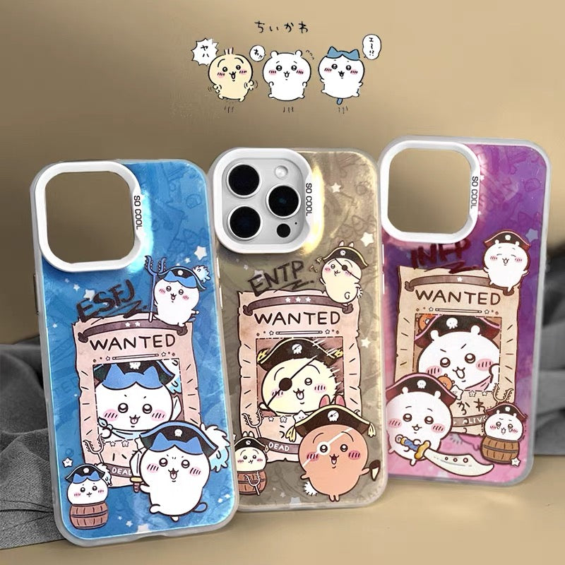 Japanese Cartoon ChiiKawa Pirates Laser Case | ChiiKawa Hachiware Usagi Momonga - Phone Case Samsung Galaxy S26 S25 S24 S23 S22 S21 FE Ultra Edge