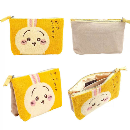 Japanese Cartoon Chiikawa Punch Needle Make Up Bag | ChiiKawa Hachiware Usagi Momonga Kurimanju Shisa Kani - Kawaii Plush Doll Purse Bag WinnieTheBirds Toy Shop