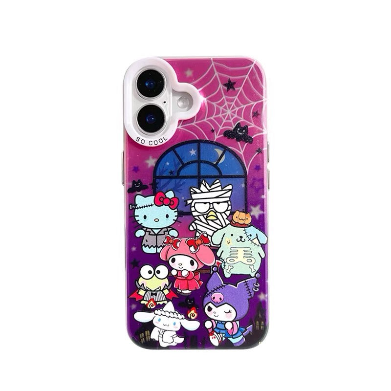 Japanese Cartoon Halloween Party Laser Case | ChiiKawa & Sanrio Group - Phone Case Samsung Galaxy S26 S25 S24 S23 S22 S21 FE Ultra Edge