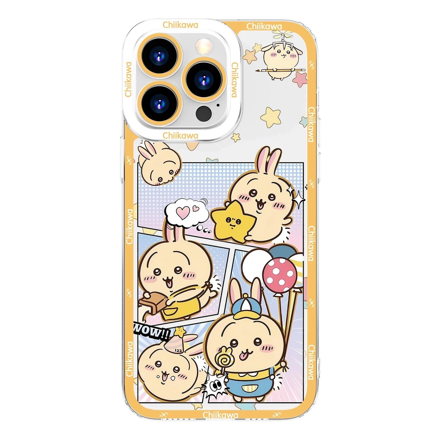 Japanese Cartoon Comic Outing Version | Chiikawa Hachiware Usagi Momonga - iPhone Case PLUS SE2 XS XR X 11 12 13 14 15 16 16e 17 17e Pro Promax 12mini 13mini