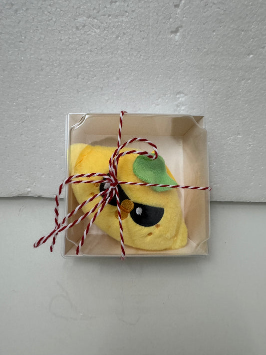 Lovely Chicken Fat Dundun Plush Doll Keychain | Vegipet Sunglasses Lemon Chick - Children Gift Animal Mini Plush Doll