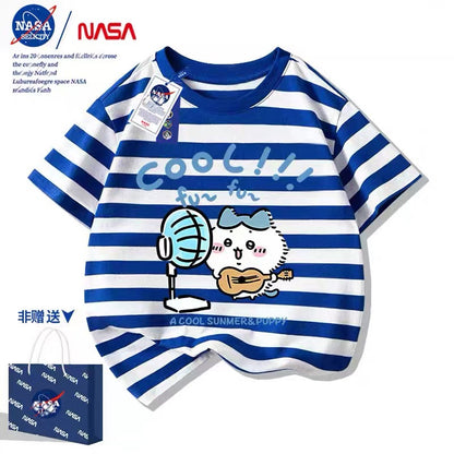 Japanese Cartoon ChiiKawa Casual Style T-Shirt Series | Hachiware with fans Part 2 - Kawaii Fashion Items