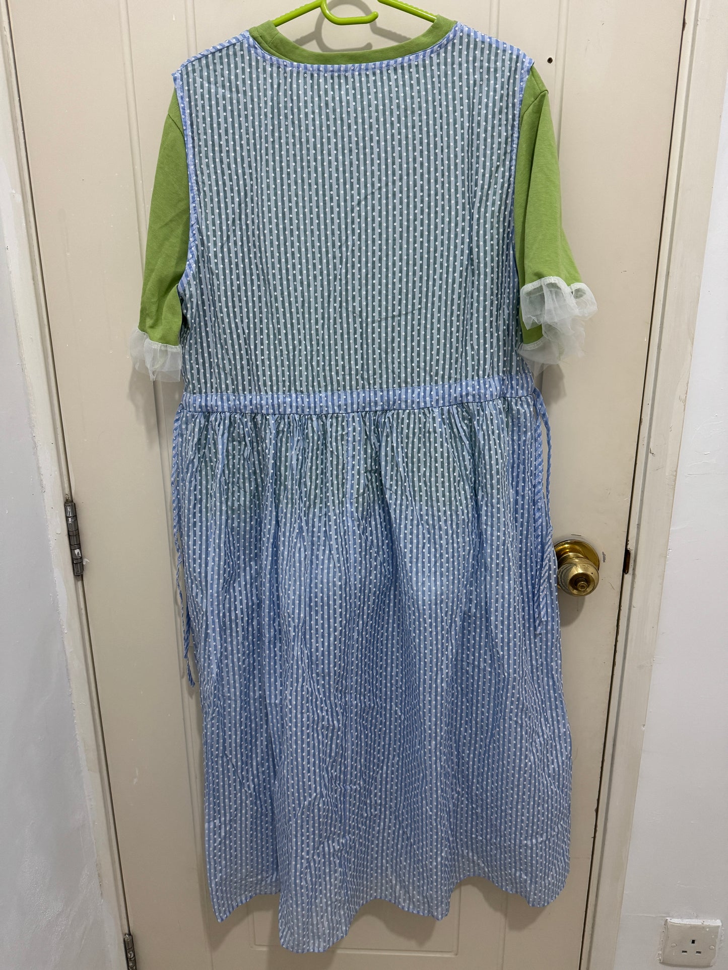 Japanese Fashion Cute Style Mori Series | Layer Blue with White Dots Vest Dress - Kawaii Fashion Items