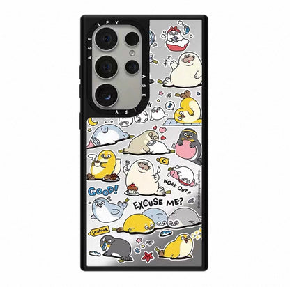 Lovely Seal Sealook Mirror Phone Case | Part2 Daily in Polar Ocean 6 Styles - Phone Case Samsung Galaxy S26 S25 S24 S23 Ultra