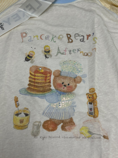 Korean Fashion Cute Animals Style Long-sleeved Sun Protection T-Shirt Series | Chef Cook Pancake Bear's Afternoon - Kawaii Fashion Items