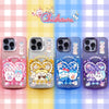 Japanese Cartoon ChiiKawa X Sanrio Laser Case | Sweet Heart with Chiikawa My Melody Hachiware Hello Kitty Usagi Pompompurin Momonga Kuromi - iPhone Case Plus SE2 11 12 13 14 15 16 16e 17 17e Pro Promax 12mini 13mini