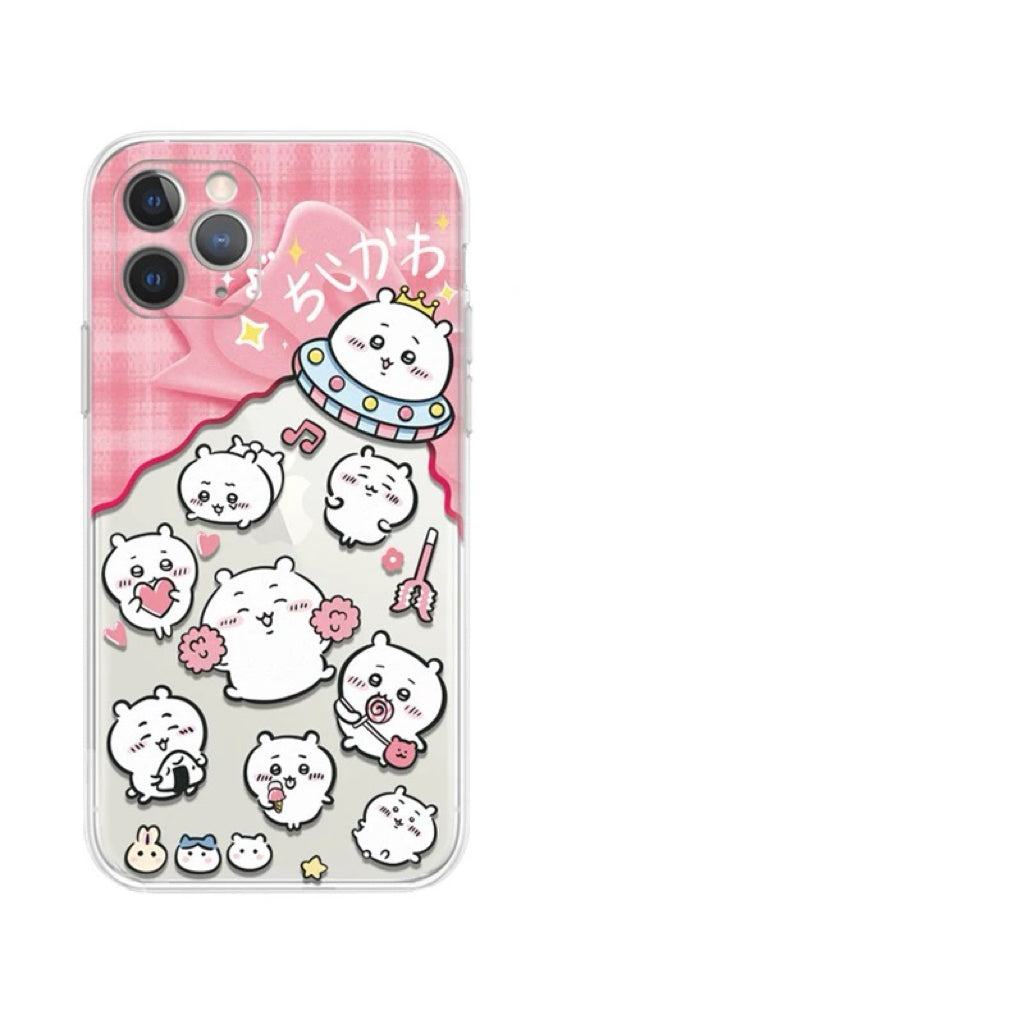 Japanese Cartoon ChiiKawa Hachiware Usagi UFO Clear - iPhone Case 11 12 13 14 15 16 Pro Promax WinnieTheBirds Toy Shop
