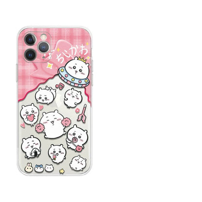Japanese Cartoon ChiiKawa Hachiware Usagi UFO Clear - iPhone Case 11 12 13 14 15 16 Pro Promax WinnieTheBirds Toy Shop