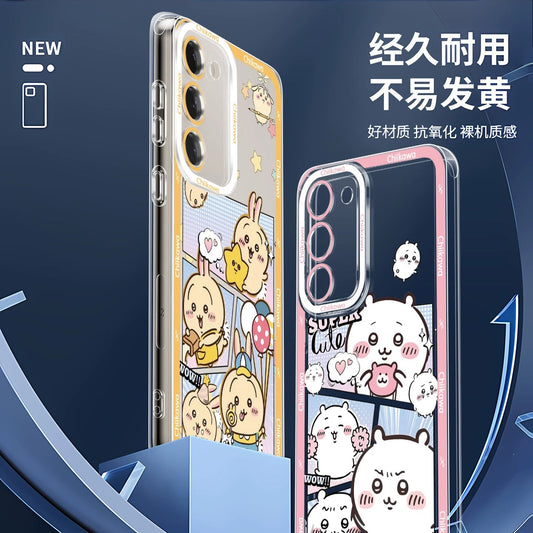 Japanese Cartoon Chiikawa Daily Emo Version | Chiikawa Hachiware Usagi Momonga - Phone Case Samsung Galaxy S26 S25 S24 S23 S22 S21 FE Ultra Edge