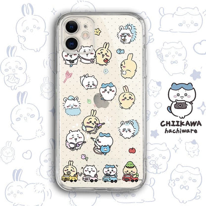 Japanese Cartoon Chiikawa Clean Case | Happy Fun Part1 - iPhone Case PLUS SE2 11 12 13 14 15 16 17 Pro Promax 12mini 13mini