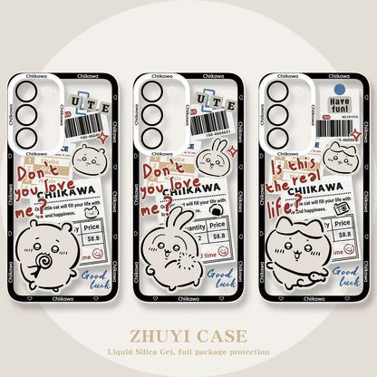 Japanese Cartoon Chiikawa Have Fun Cute Version | Chiikawa Hachiware Usagi Momonga - Phone Case Samsung Galaxy S26 S25 S24 S23 S22 S21 FE Ultra Edge