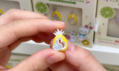 ChiiKawa X Miniso Fruit Market Series Fruit Market Earings | ChiiKawa Hachiware Usagi Momonga - Kawaii Items Room Decoration doll