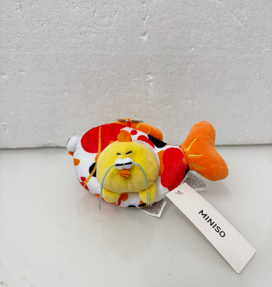 Lovely Chicken Fat Dundun Plush Doll Keychain | Koi Chick with Crying Dun Dun Chick Set - Children Gift Animal Mini Plush Doll