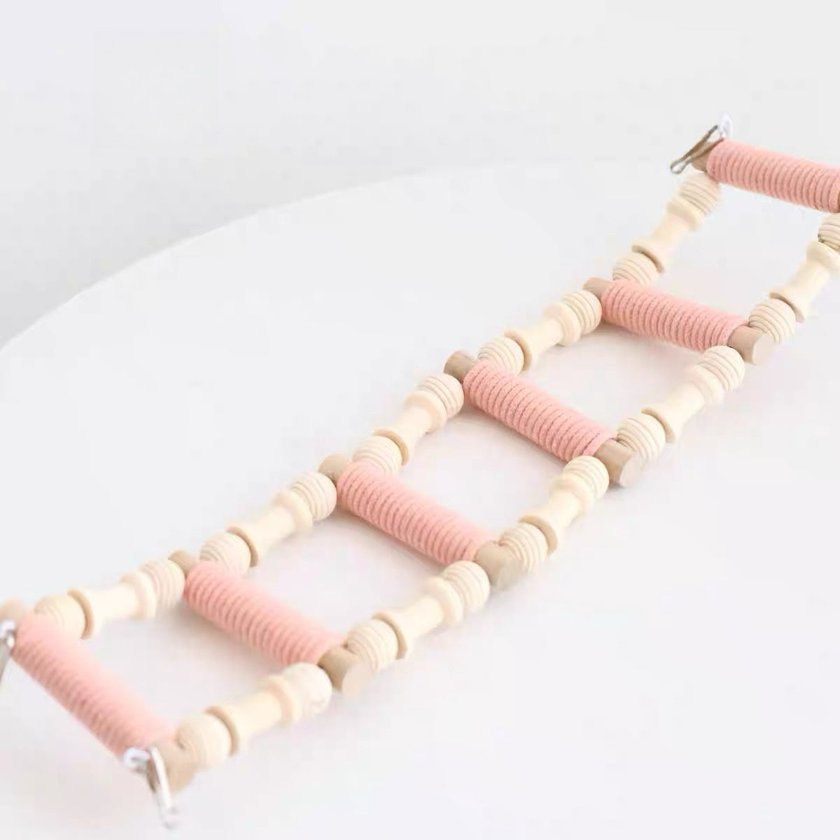 42cm Pastel & Natural Style Climbing Ladder with 6 Steps | 5 Colours - Parrot Toys Hanging Toy Handmade Bird Organic Bird Cages Accessories