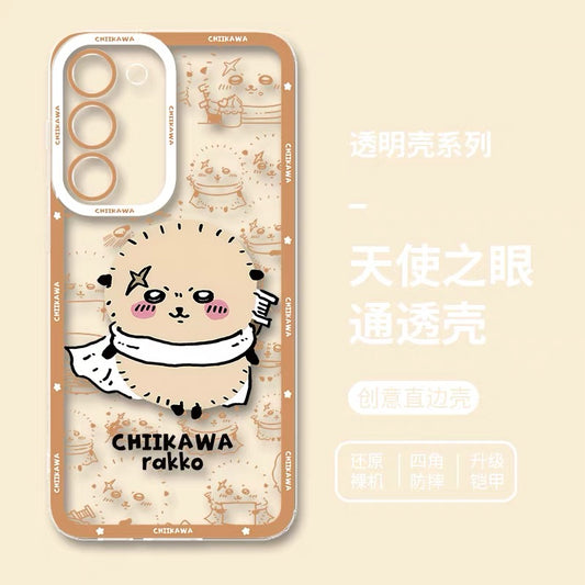 Japanese Cartoon Chiikawa Outing Daily with Comic | Chiikawa Hachiware Usagi Momonga Kurimanju Rakko Shisa Furuhonya 8 Styles - Phone Case Samsung Galaxy S26 S25 S24 S23 S22 S21 FE Ultra Edge