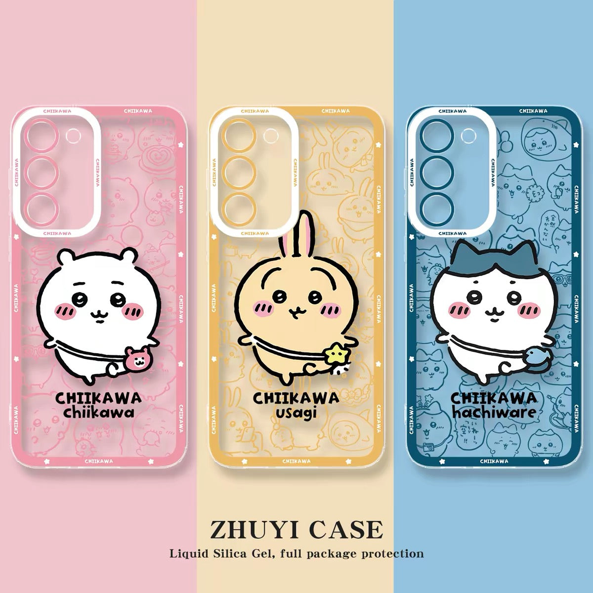 Japanese Cartoon Chiikawa Outing Daily with Comic | Chiikawa Hachiware Usagi Momonga Kurimanju Rakko Shisa Furuhonya 8 Styles - Phone Case Samsung Galaxy S26 S25 S24 S23 S22 S21 FE Ultra Edge