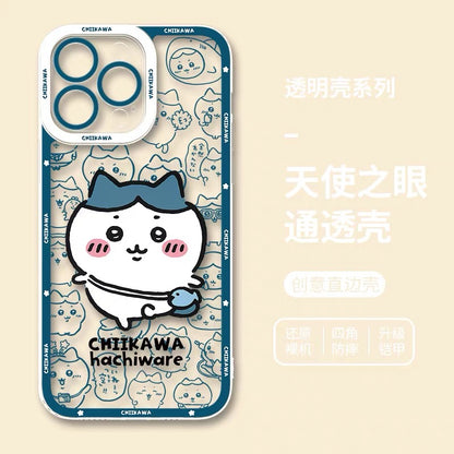 Japanese Cartoon Chiikawa Outing Daily with Comic | Chiikawa Hachiware Usagi Momonga Kurimanju Rakko Shisa Furuhonya 8 Styles - iPhone Case PLUS SE2 XS XR X 11 12 13 14 15 16 16e 17 17e 18 Pro Promax 12mini 13mini