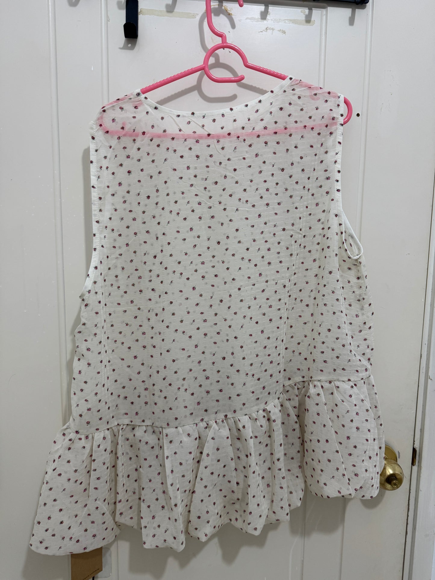Japanese Fashion Cute Style Mori Series | White with Rose Layer Vest - Kawaii Fashion Items