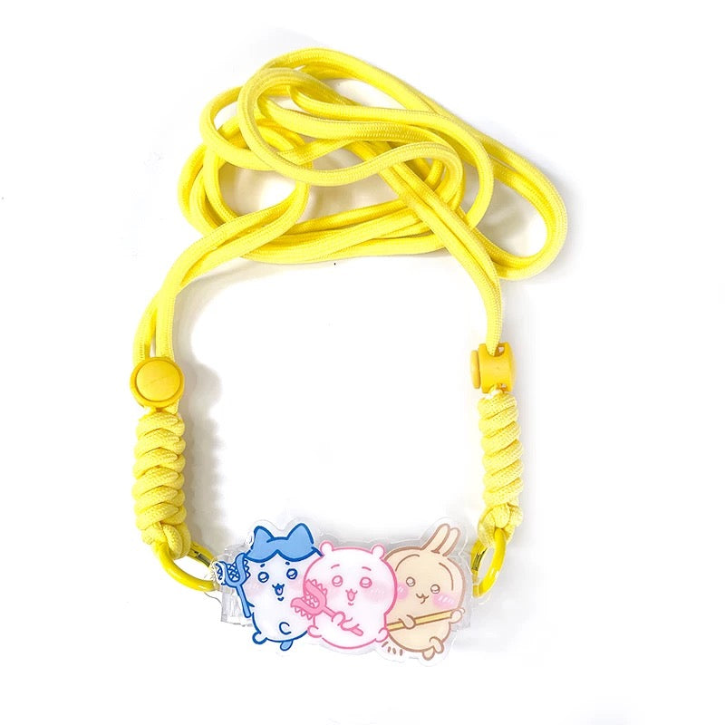 Japanese Cartoon Phone Back Clip with Phone Lanyard | Chiikawa Hachiware Usagi - for All Smart Phones WinnieTheBirds Toy Shop