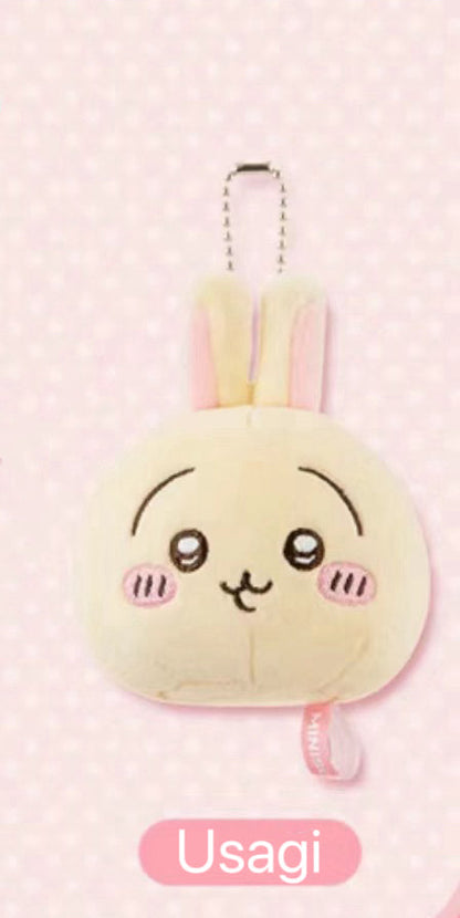 ChiiKawa X Miniso | ChiiKawa Hachiware Usagi Big Head Keychain - Kawaii items Room Decoration doll  WinnieTheBirds Toy Shop