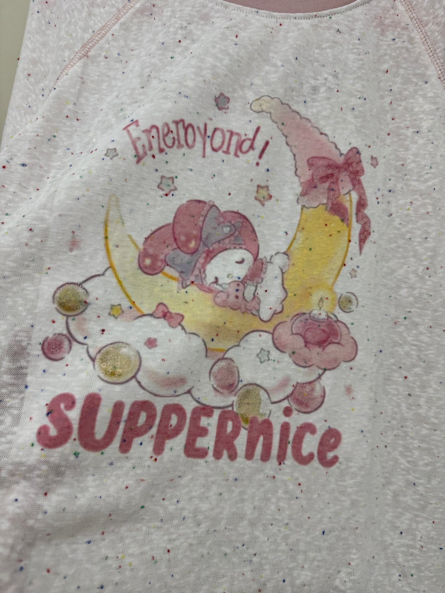 Korean Fashion Cute Cartoon Style T-Shirt Series | Bling Bling Embroidery Sweet Dream My Melody Cinnamoroll - Kawaii Fashion Items