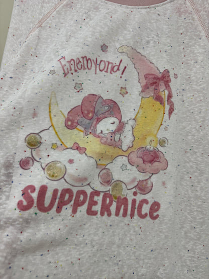 Korean Fashion Cute Cartoon Style T-Shirt Series | Bling Bling Embroidery Sweet Dream My Melody Cinnamoroll - Kawaii Fashion Items