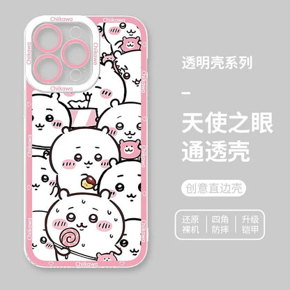 Japanese Cartoon ChiiKawa Full Sceen | Chiikawa Hachiware Usagi Momonga Kurimanju - iPhone Case PLUS SE2 XS XR X 11 12 13 14 15 16 16e 17 17e Pro Promax 12mini 13mini