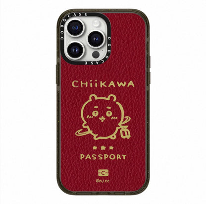 Japanese Cartoon ChiiKawa Clear with Transparent Black Frame Phone Case | Travel & Pajamas Song ChiiKawa Hachiware Usagi - iPhone Case 12 13 14 15 16 17 Pro Promax