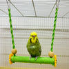 15x22cm Handmade Sunflower Natural Tree Branch with Rope Swings Parrot Bird Toys Organic Bird Cages Accessories Lovebird Budgie Parrotlet