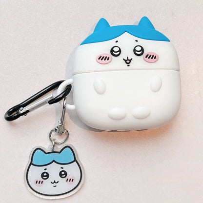 Japanese Cartoon ChiiKawa Silicon Airpods Case with Keychain | Chiikawa Hachiware Usagi - AirPods AirPodsPro AirPods3 AirPods4 Case WinnieTheBirds Toy Shop