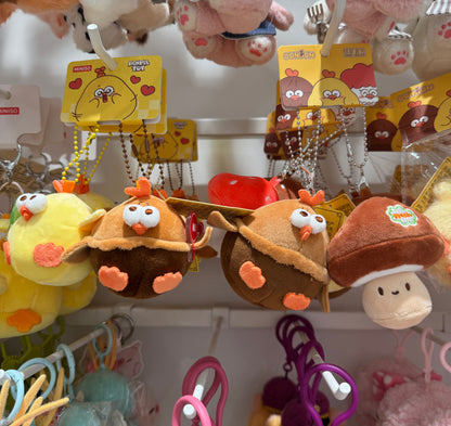 Lovely Chicken Fat Dundun Plush Doll Keychain | Magnetic Yes & No Chick A Pair - Children Gift Animal Mini Plush Doll