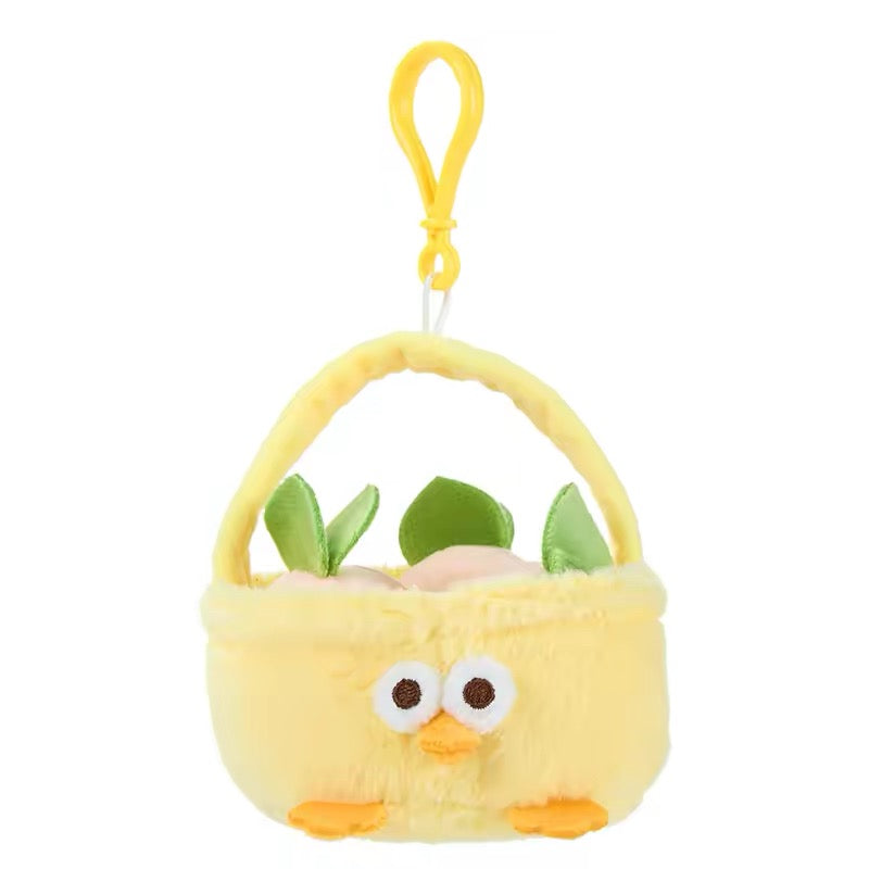 Lovely Chicken Fat Dundun Plush Doll Keychain | Fruit Basket Series Peach Lychee Blueberries Strawberry - Children Gift Animal Mini Plush Doll