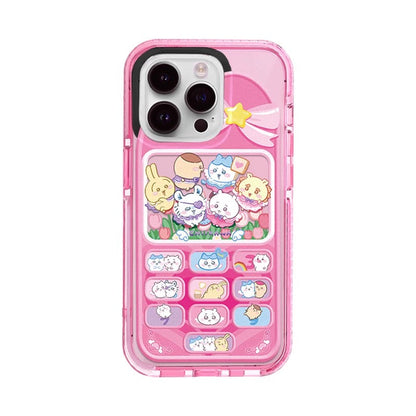 Japanese Cartoon ChiiKawa | Kawaii Mobile Phone Angel Devil Chiikawa Hachiware Usagi Momonga with Phone Strape - iPhone Case 11 12 13 14 15 16 Pro Promax  WinnieTheBirds Toy Shop