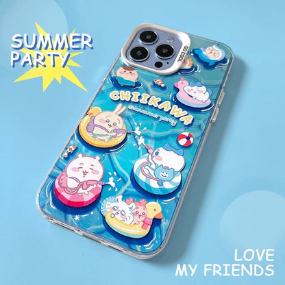 Japanese Cartoon ChiiKawa Summer Time | ChiiKawa Hachiware Usagi - iPhone Case 11 12 13 14 15 16 Pro Promax WinnieTheBirds Toy Shop