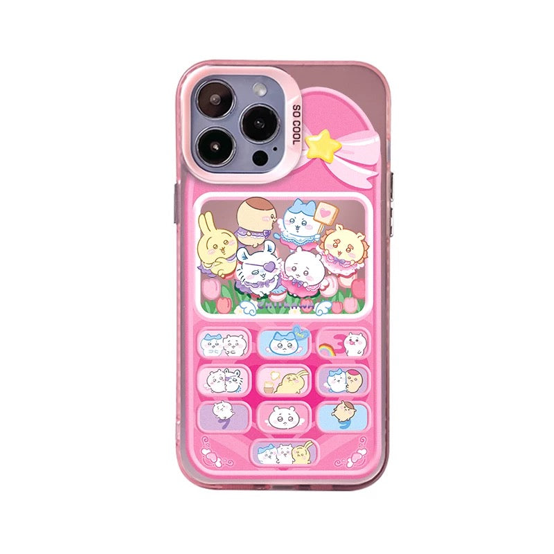Japanese Cartoon ChiiKawa | Kawaii Mobile Phone Angel Devil Chiikawa Hachiware Usagi Momonga with Phone Strape - iPhone Case 11 12 13 14 15 16 Pro Promax  WinnieTheBirds Toy Shop