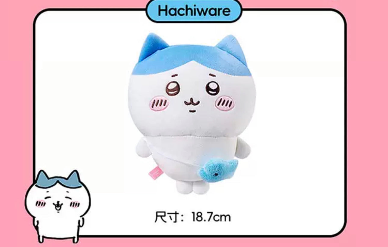 ChiiKawa X Miniso | ChiiKawa Hachiware Usagi Outing with Bag - 20cm Plush Doll Kawaii items Room Decoration doll  WinnieTheBirds Toy Shop