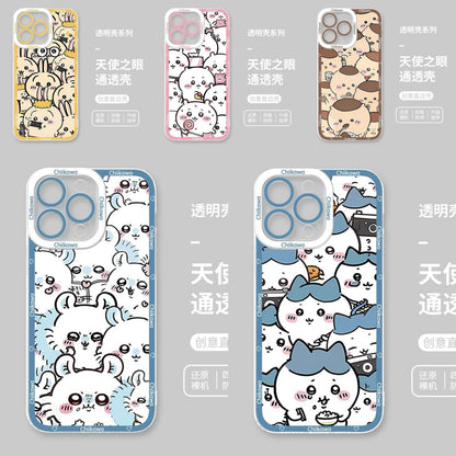 Japanese Cartoon Mofusand Full Sceen | Chiikawa Hachiware Usagi Momonga Kurimanju - iPhone Case PLUS SE2 XS XR X 11 12 13 14 15 16 16e 17 17e Pro Promax 12mini 13mini