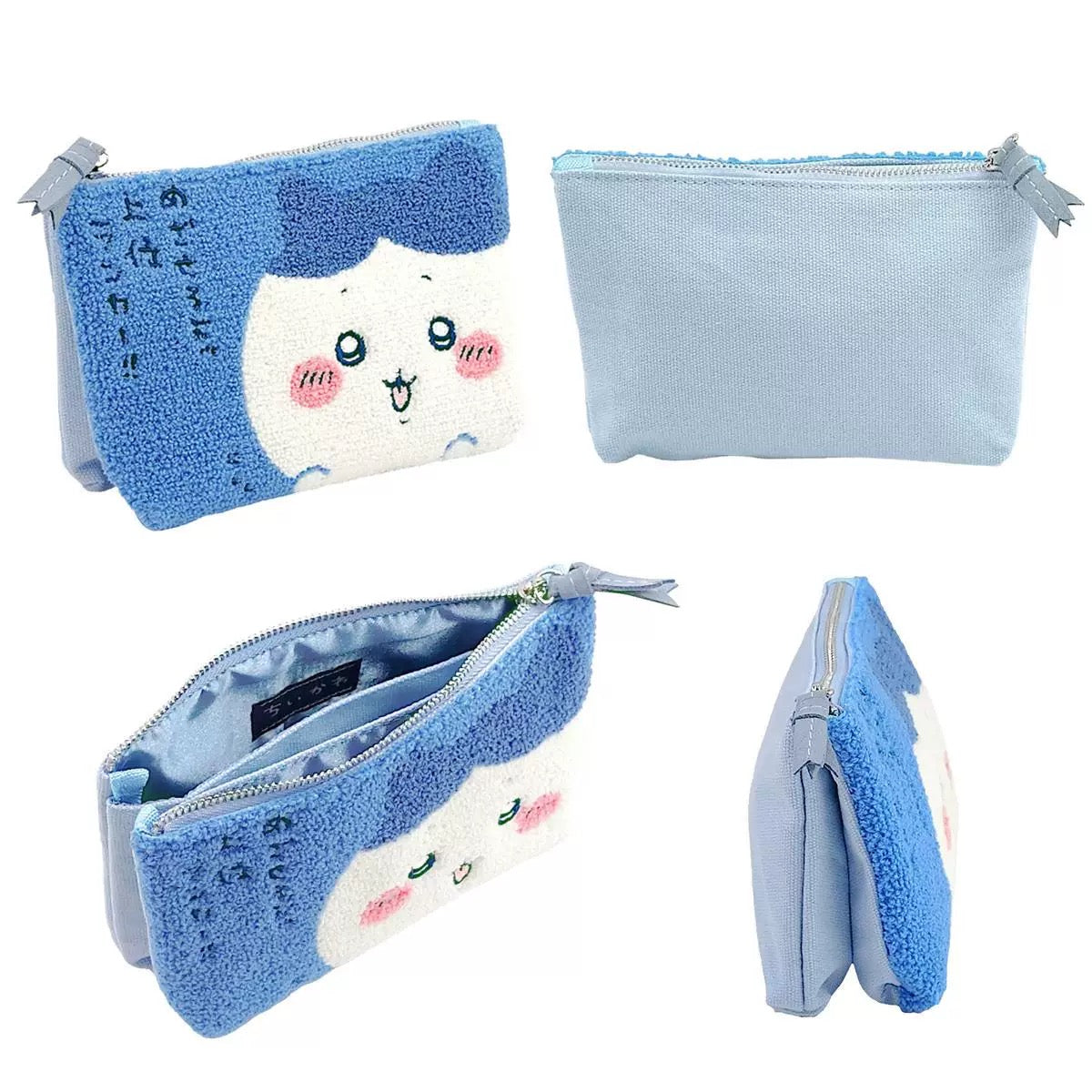 Japanese Cartoon Chiikawa Punch Needle Make Up Bag | ChiiKawa Hachiware Usagi Momonga Kurimanju Shisa Kani - Kawaii Plush Doll Purse Bag WinnieTheBirds Toy Shop