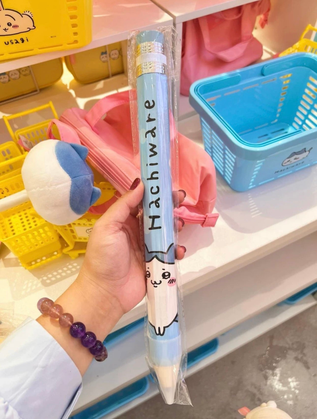 ChiiKawa X Miniso | ChiiKawa Hachiware Usagi Super Big HB Pencil - Kawaii items Room Decoration Stationery  WinnieTheBirds Toy Shop