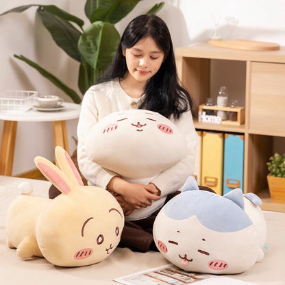 Japan ChiiKawa Laydown Giant Plush Doll | ChiiKawa Hachiware Usagi - 43cm Plush Doll Kawaii items Room Decoration doll