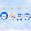 ChiiKawa X Miniso White Christmas Series | ChiiKawa Hachiware Usagi Momonga in Christmas Wreath Plush Doll Keychain - Kawaii Items Room Decoration doll