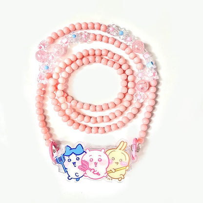 Japanese Cartoon Phone Back Clip with Phone Lanyard | Chiikawa Hachiware Usagi - for All Smart Phones WinnieTheBirds Toy Shop