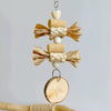 25x10cm Natural Style Wooden Pieces with Corn Paper Candy - Bitting Hanging Birdies Toys Parrot Handmade Bird Toys Organic Bird Cages Accessories Lovebird Budgie Pacific Parrotlet