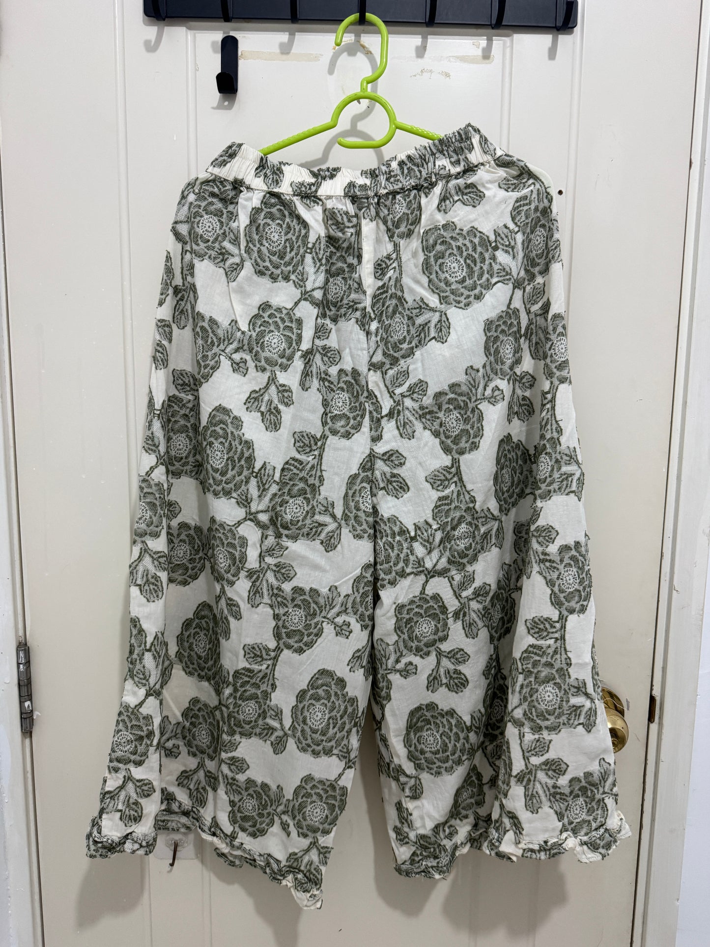 Japanese Fashion Cute Style Mori Series | Green Flower Lace Trousers - Kawaii Fashion Items
