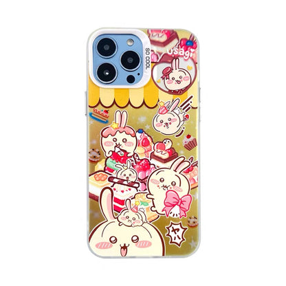 Japanese Cartoon ChiiKawa Happy Day with Sweets Laser Case | ChiiKawa Hachiware Usagi - Phone Case Samsung Galaxy S26 S25 S24 S23 S22 S21 FE Ultra Edge